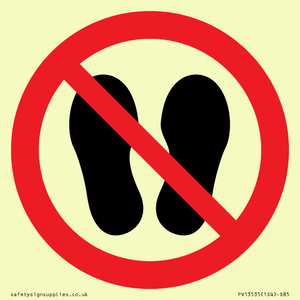 Do not step or stand here symbol only